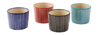 En Vogue Tasse à Expresso POLSPOTTEN Marine Striped Multi (Ensemble de 4)
