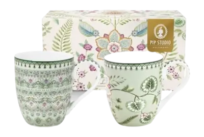 Achetez Aujourd’hui Tasse Pip Studio Lily & Lotus Light Green 450 ml (Ensemble de 2)