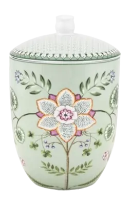 Pot de Stockage Pip Studio Lily & Lotus Light Green 1,5 L Garantie Incluse