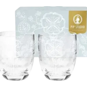 Verre à Eau Pip Studio Flower White 280ml (Lot de 2) Promotion