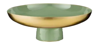 Certifié Plat de Service Pip Studio Metal Mid Green 35x12,5 cm