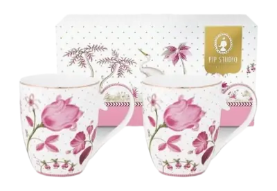 Tasse Pip Studio Jolie Tulip Pink 450ml (Ensemble de 2) Vente Directe