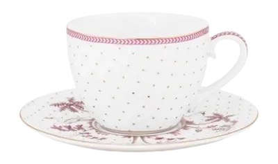 Tasse et Soucoupe Pip Studio Jolie Dots Or Rose 280 ml Soldes