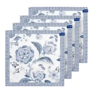 Serviette de Table Pip Studio Royal Regal Flower Blue (Ensemble de 4) Produit De Marque