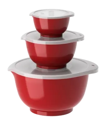 Nouvel Arrivage Set de Bol à Mélanger Rosti Margrethe Rouge (3 Pièces)