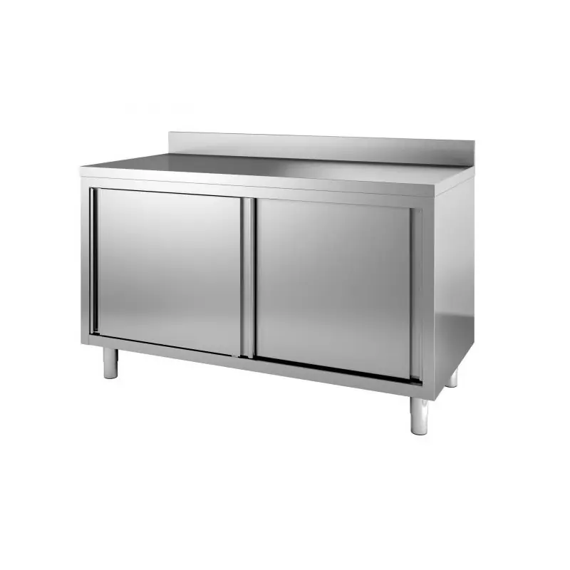 600 plan de travail portes coulisst bord relevé - Combisteel Promotion