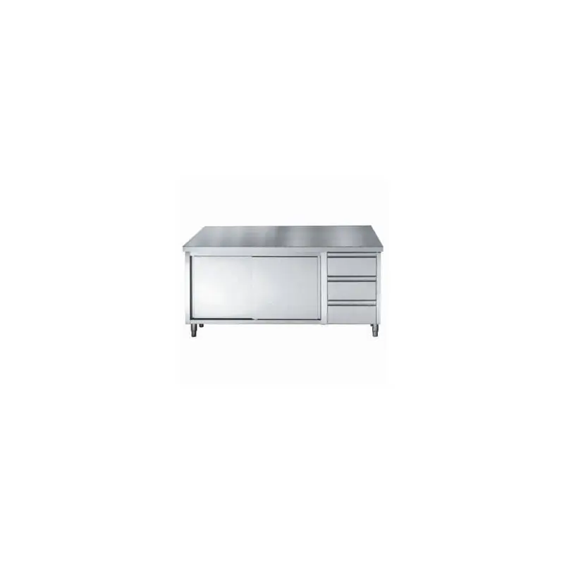 Populaire 700 plan de travail portes coulisst tiroirs - Combisteel