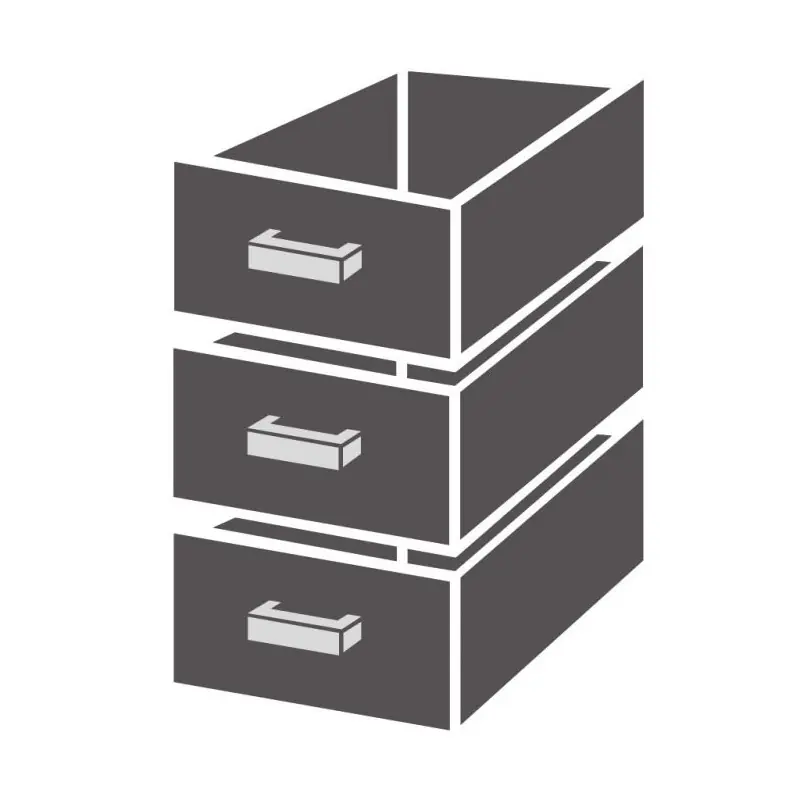 Bloc de tiroirs 3 tiroirs pour table 600 - Combisteel Solde