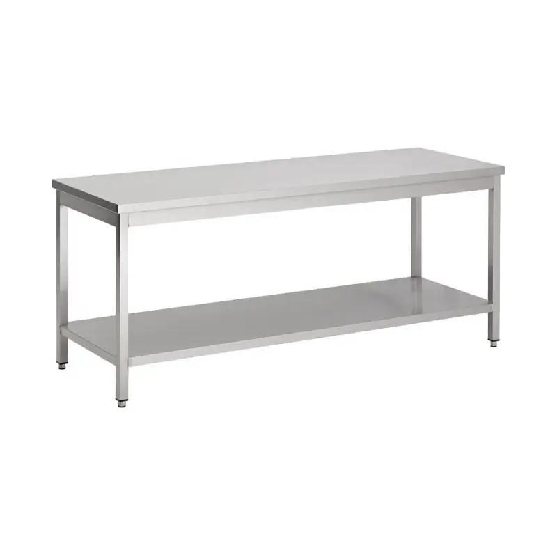Table inox avec étagère basse 1600 x 700 mm Commander Maintenant