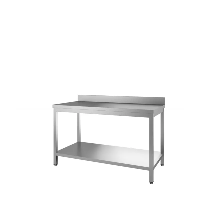 Table Inox 304 Demontable Adossee, Pieds Carres - Authentique