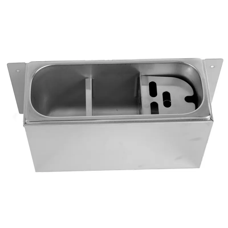 Cuillère À Glace Évier 330X120X150Avec Trou D'Évacuation, Raccordement À L'Eau Et Tuyau D'Évacuation - Combisteel - 7108.0015 Bon Plan
