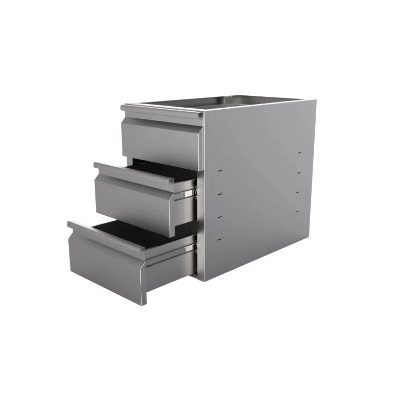 Prix Bas Bloc De Tiroirs 3 Tiroirs Pour Table 700 - Combisteel - 7333.0180