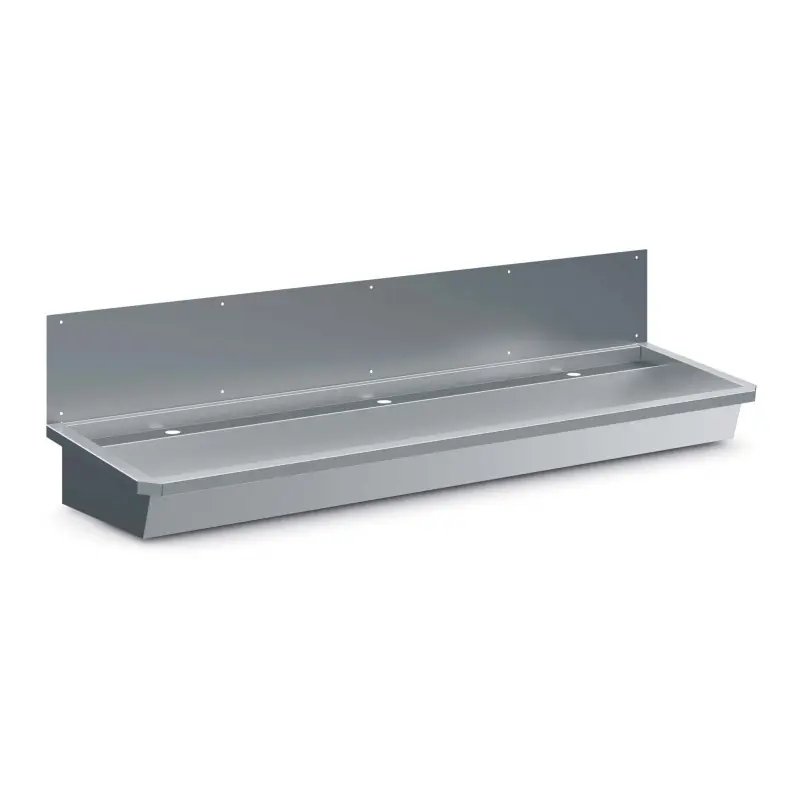 Réduction Évier Inox 3 Robinets 1800MmBouchon De Vidange Et Couvercle Anti-Éclaboussures Inclus - Combisteel - 7013.4610