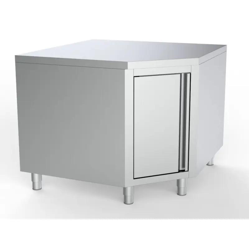 Plan De Travail Angle Avec Porte 1000/1000 Pour 600Mm Tables - Combisteel - 7333.0288 Nouvel Arrivage