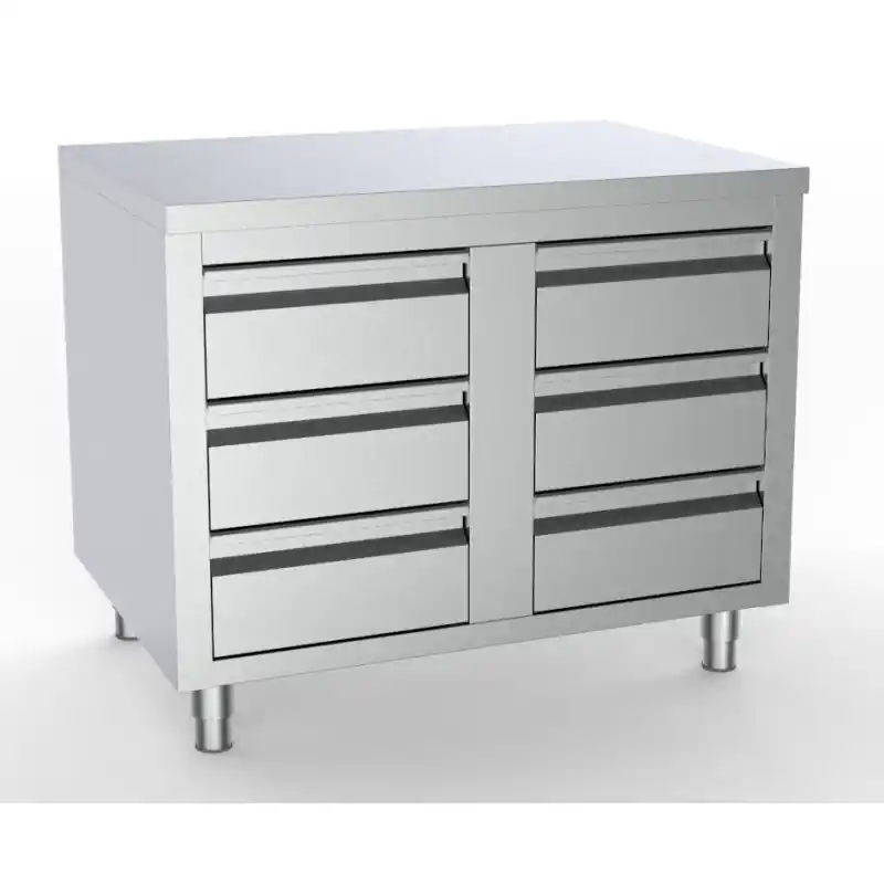 Produit De Marque 700 Table De Travail Avec 6 Tiroirs 1000 - Combisteel - 7333.0284
