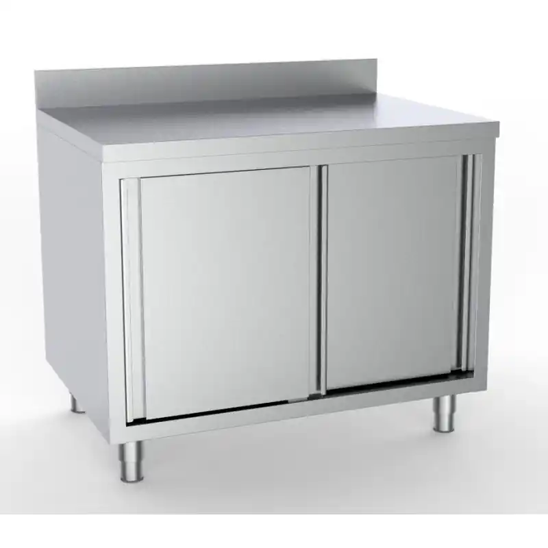 700 Plan De Travail Portes Coulisstantes Bord Relevé 1000 - Combisteel - 7333.0236 Expédition Rapide