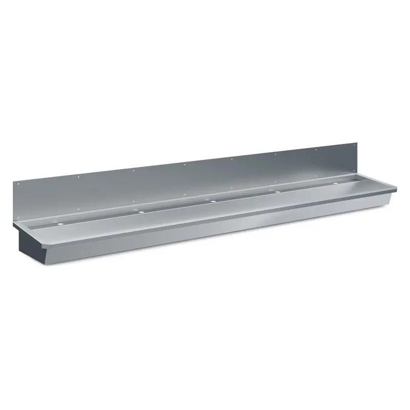 Évier Inox 5 Robinets 3000MmBouchon De Vidange Et Couvercle Anti-Éclaboussures Inclus - Combisteel - 7013.4620 Livraison Express