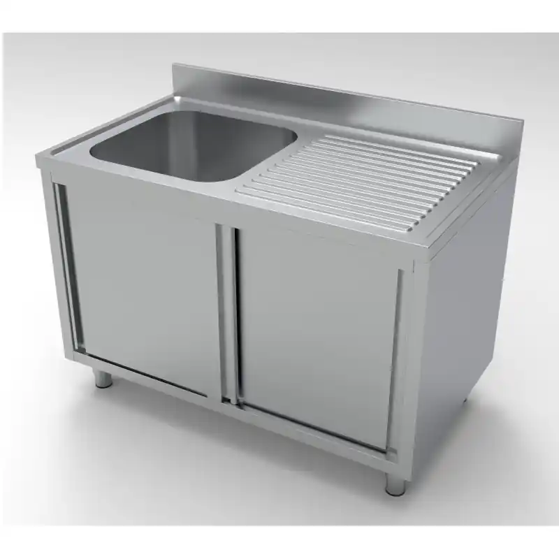 700 Bloc-Évier Portes Coulisst 1 À Gauche 1200 - Combisteel - 7333.0900 Gros Lot