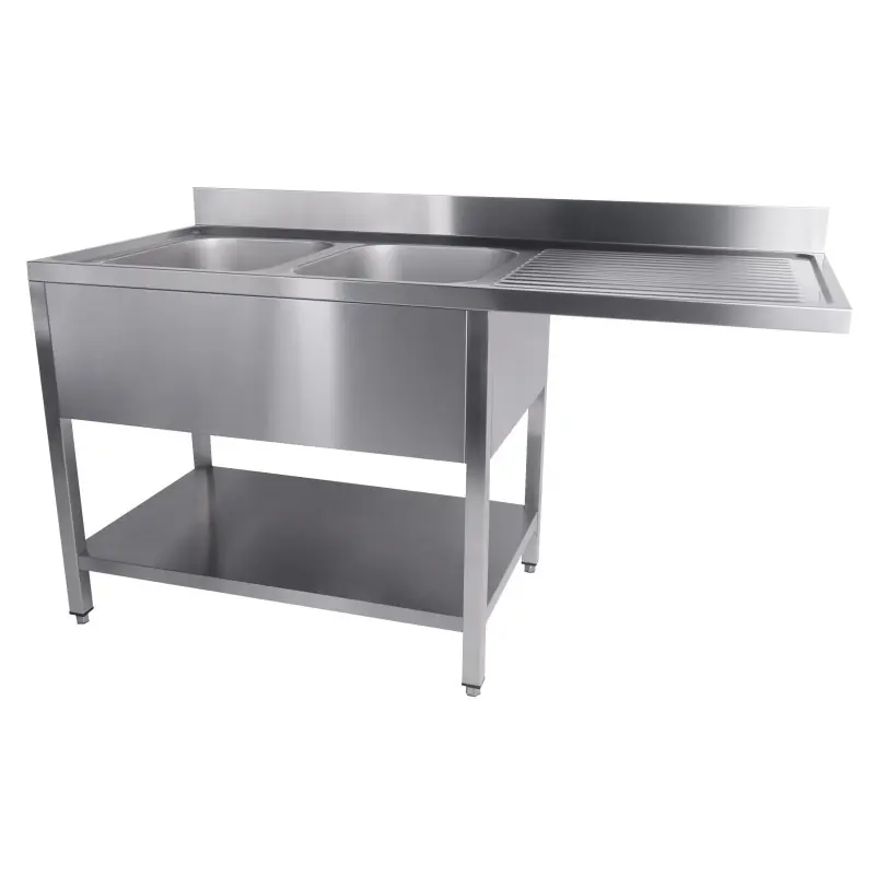 700 Bloc-Évier Étagère Lave-Vaisselle Démontable 2 À Gauche 1600 - Combisteel - 7333.1420 Achat Immédiat