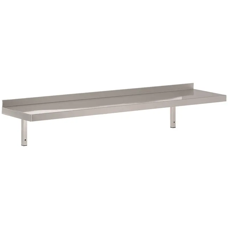 300 Étagère Murales En Inox 1500 Incl. Consoles - Combisteel - 7455.0640 Promotion